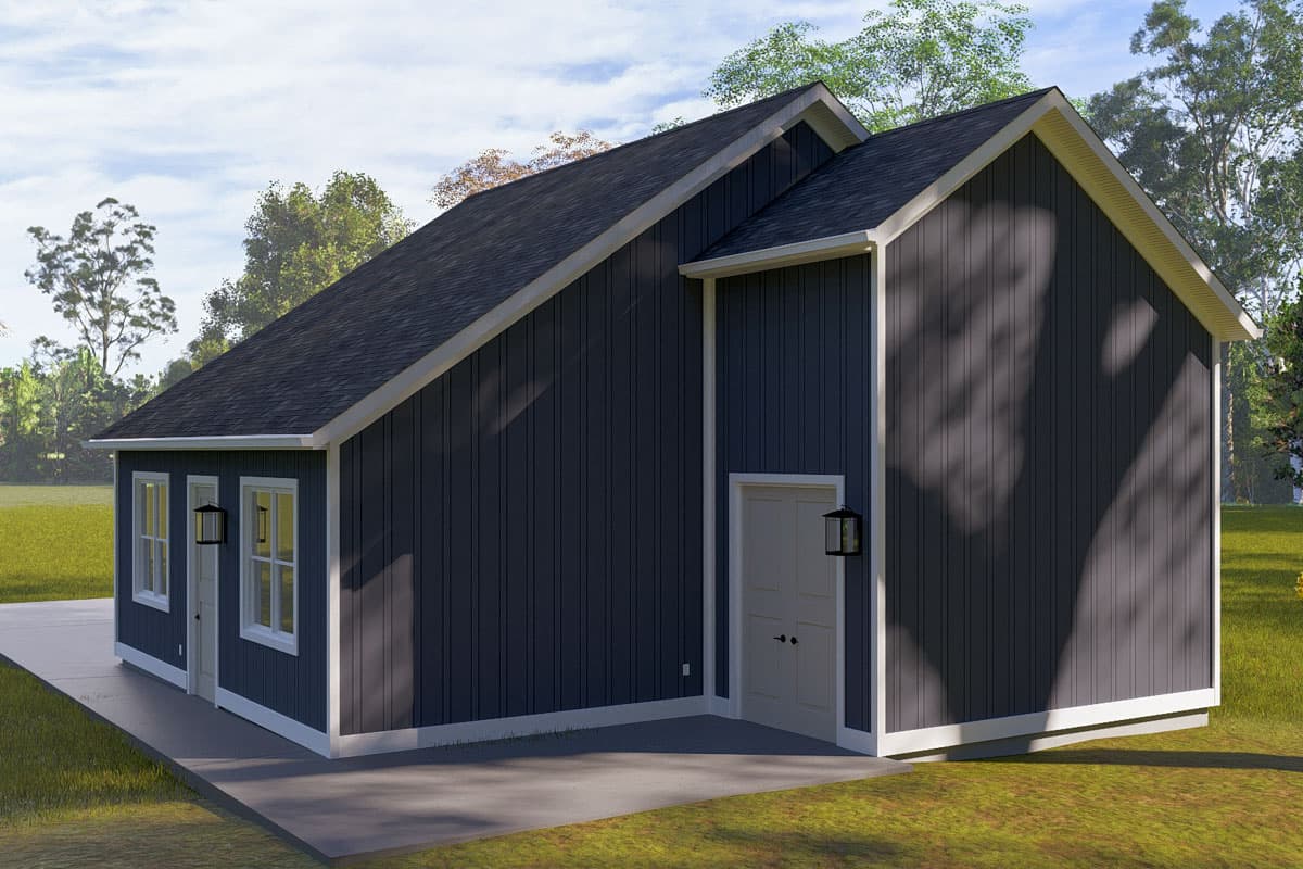 Plan 61538UT: Traditional 2-Car Garage with RV Garage Bay- 901 Sq Ft