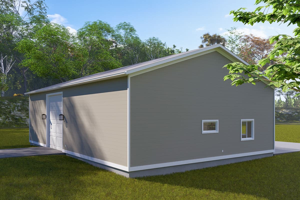 Plan 61541UT: RV-Friendly Traditional 3-Car Oversized Garage with Office Space - 1900 Sq Ft - Image #5 - Traditional