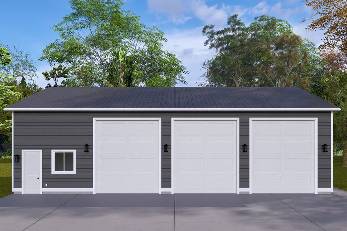 Plan 61541UT: RV-Friendly Traditional 3-Car Oversized Garage with Office Space - 1900 Sq Ft - Image #7 - Traditional