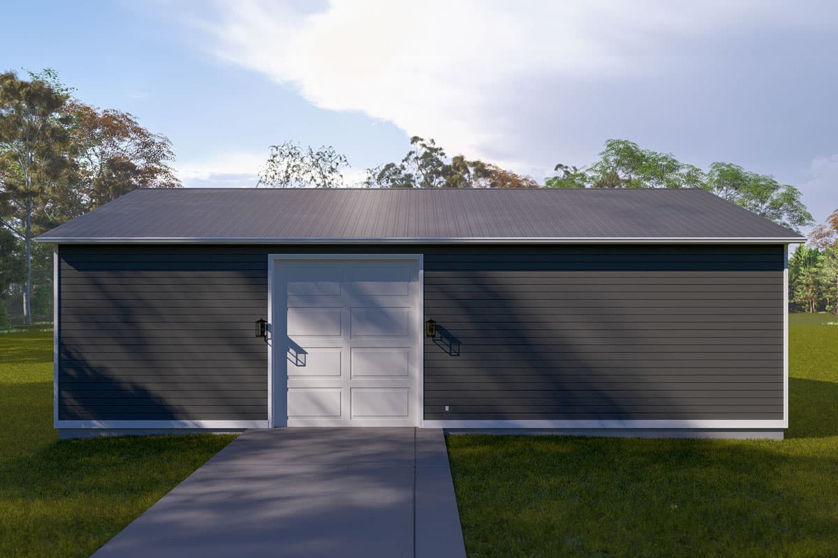 Plan 61541UT: RV-Friendly Traditional 3-Car Oversized Garage with Office Space - 1900 Sq Ft - Image #9 - Traditional