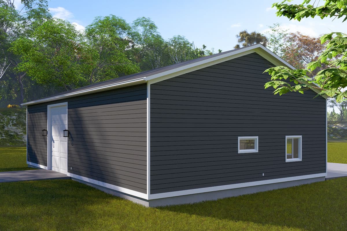 Plan 61541UT: RV-Friendly Traditional 3-Car Oversized Garage with Office Space - 1900 Sq Ft - Image #10 - Traditional