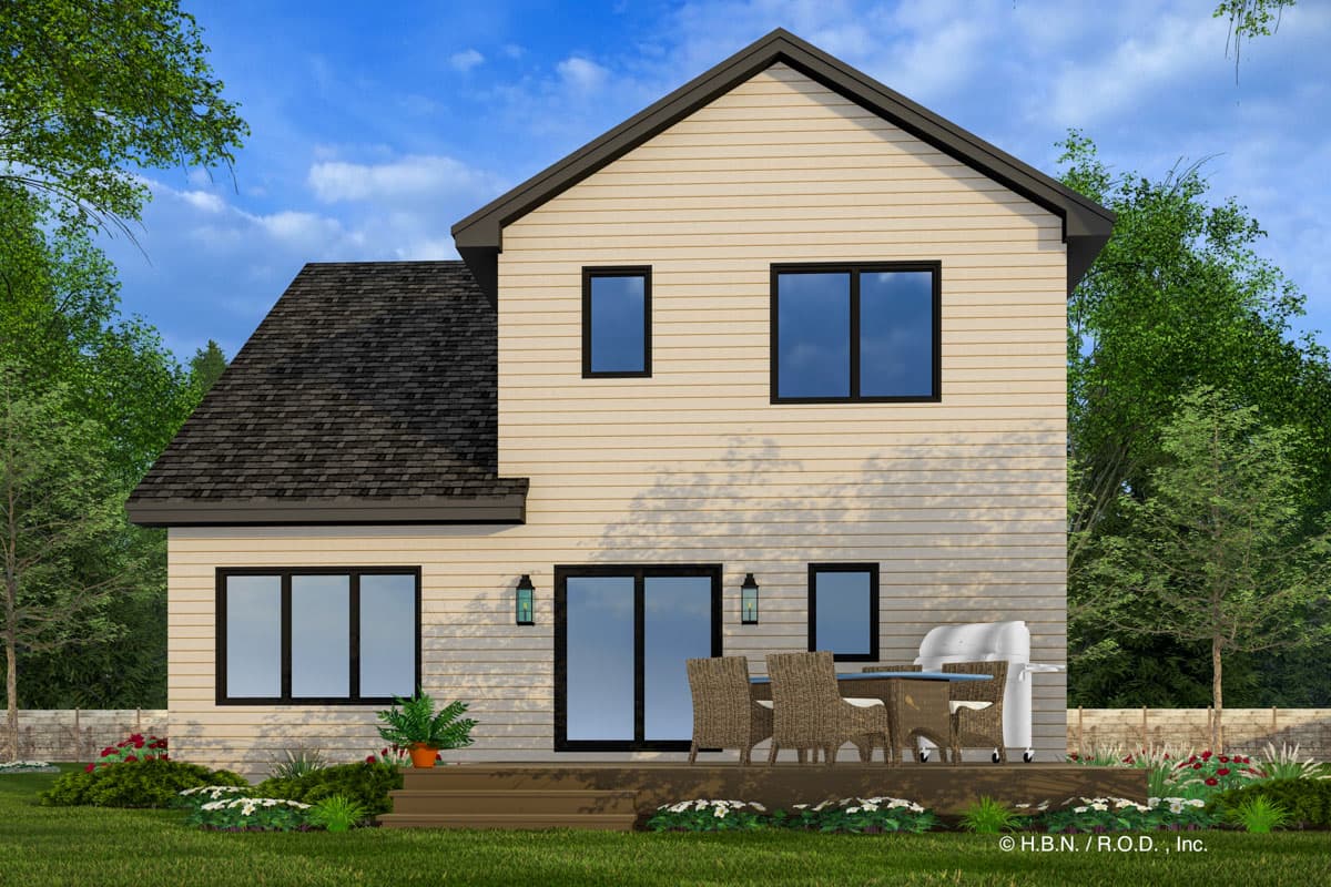 Plan 14852RK: Two-Story Modern House Plan with Home Office - 1876 Sq Ft - Image #5 - Contemporary, Modern