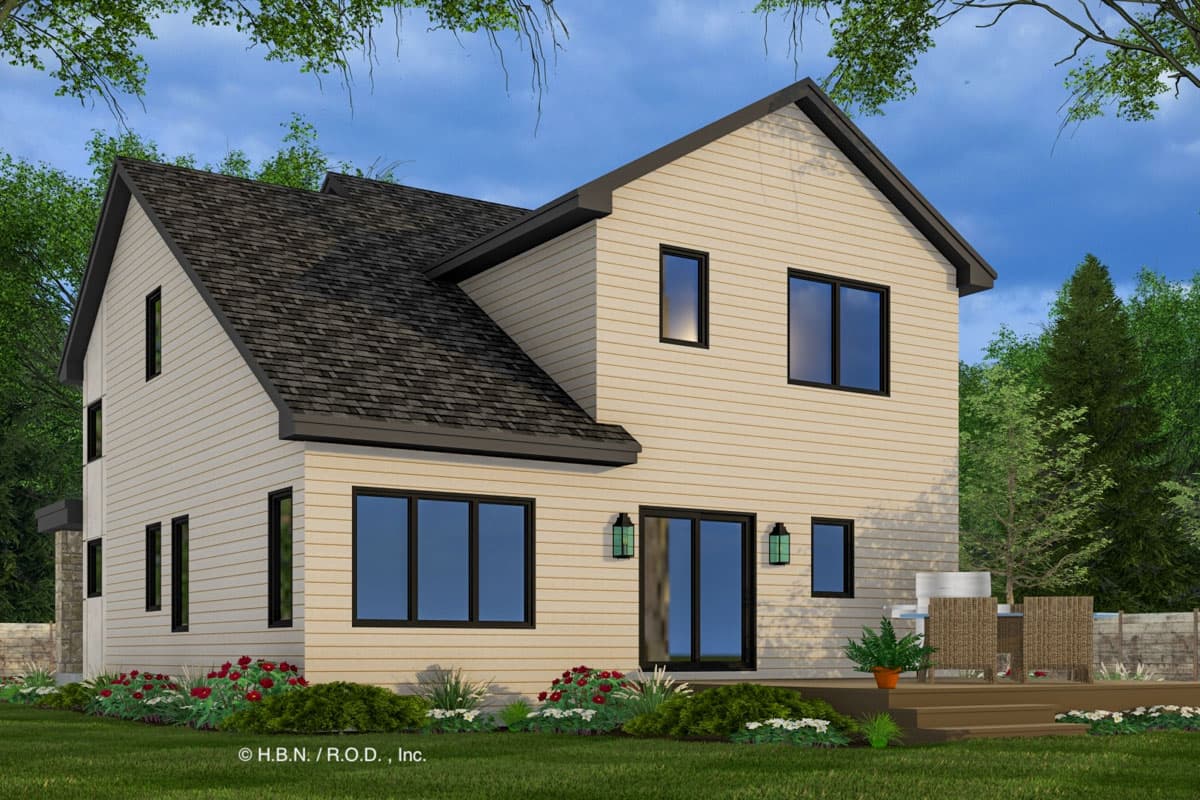 Plan 14852RK: Two-Story Modern House Plan with Home Office - 1876 Sq Ft - Image #7 - Contemporary, Modern