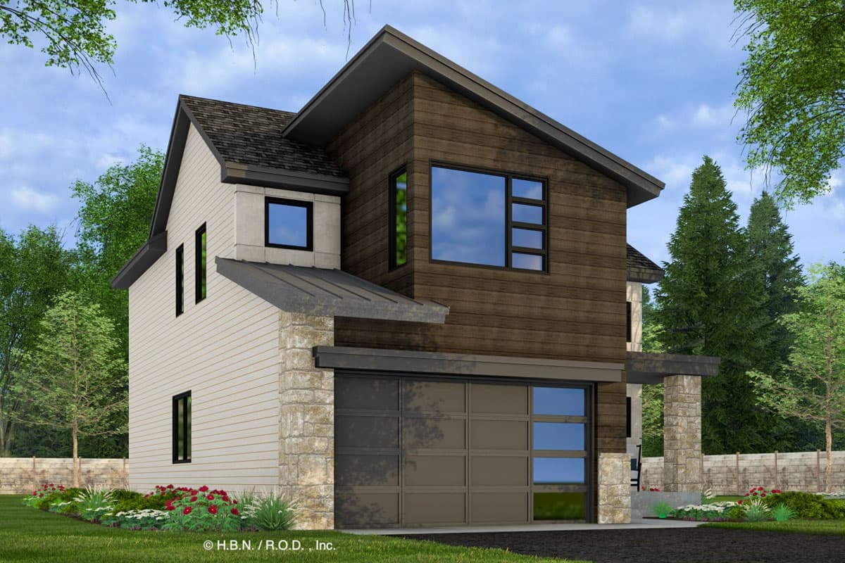 Plan 14852RK: Two-Story Modern House Plan with Home Office - 1876 Sq Ft - Image #8 - Contemporary, Modern