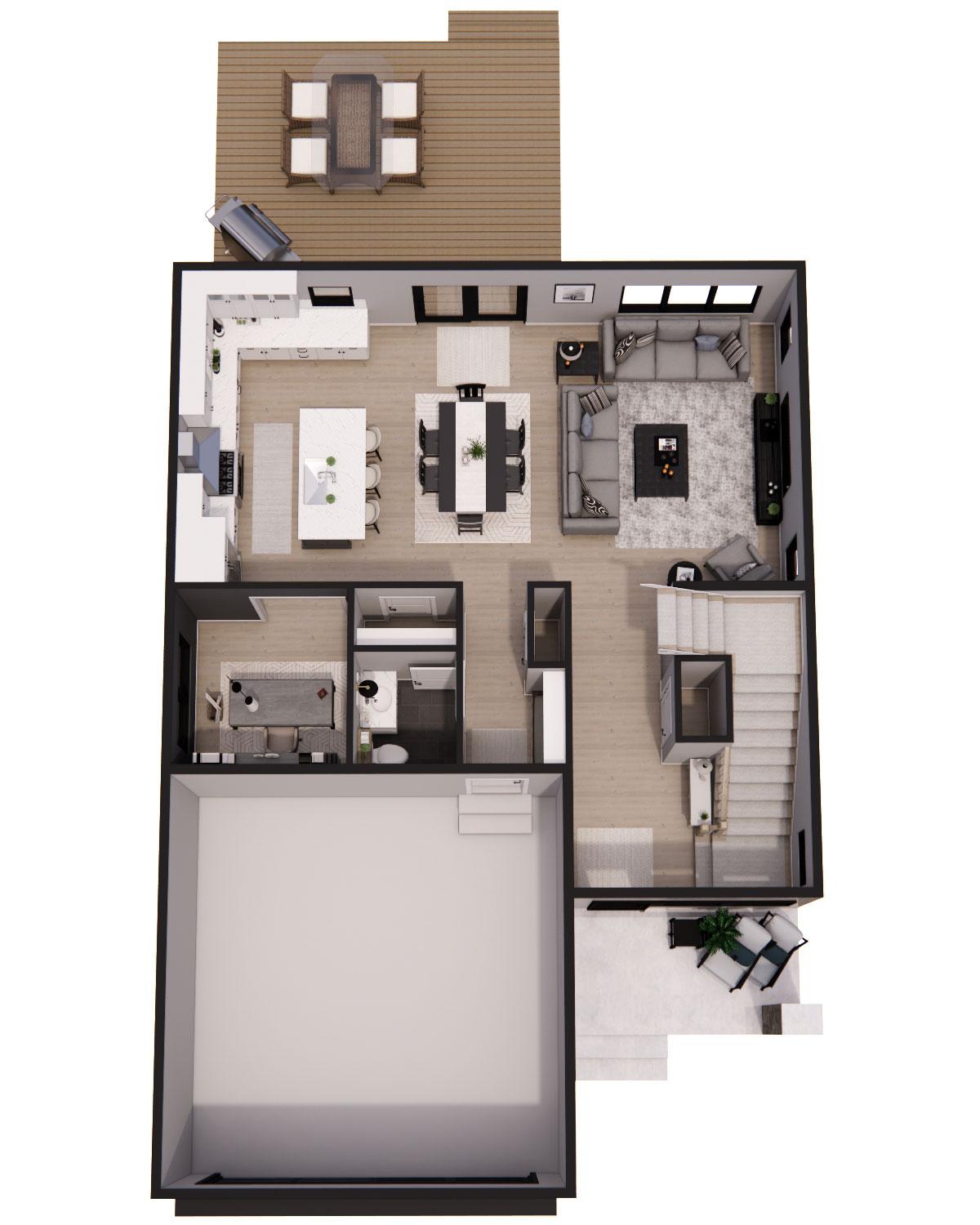 Plan 14852RK: Two-Story Modern House Plan with Home Office - 1876 Sq Ft - Image #36 - Contemporary, Modern