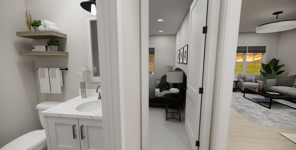 Plan 14855RK: 3-Bedroom Traditional House Plan with Home Office - 2164 Sq Ft - Image #18 - Country, Craftsman, Traditional