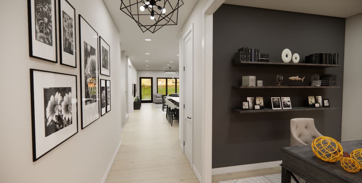 Plan 14856RK: 3-Bed Contemporary House Plan with 2-Car Attached Garage - 2164 Sq Ft - Image #8 - Contemporary, Modern