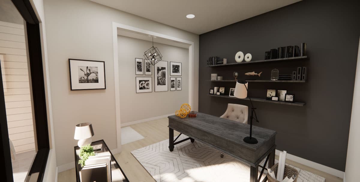 Plan 14856RK: 3-Bed Contemporary House Plan with 2-Car Attached Garage - 2164 Sq Ft - Image #9 - Contemporary, Modern