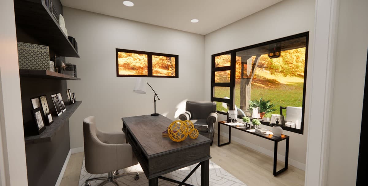 Plan 14856RK: 3-Bed Contemporary House Plan with 2-Car Attached Garage - 2164 Sq Ft - Image #10 - Contemporary, Modern