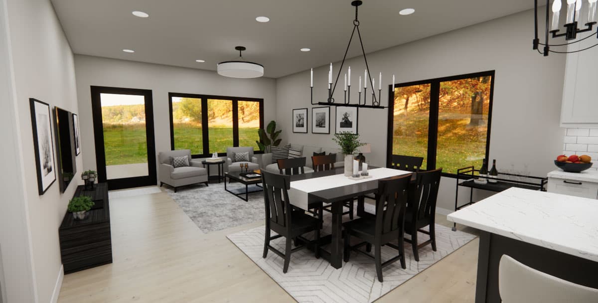 Plan 14856RK: 3-Bed Contemporary House Plan with 2-Car Attached Garage - 2164 Sq Ft - Image #11 - Contemporary, Modern