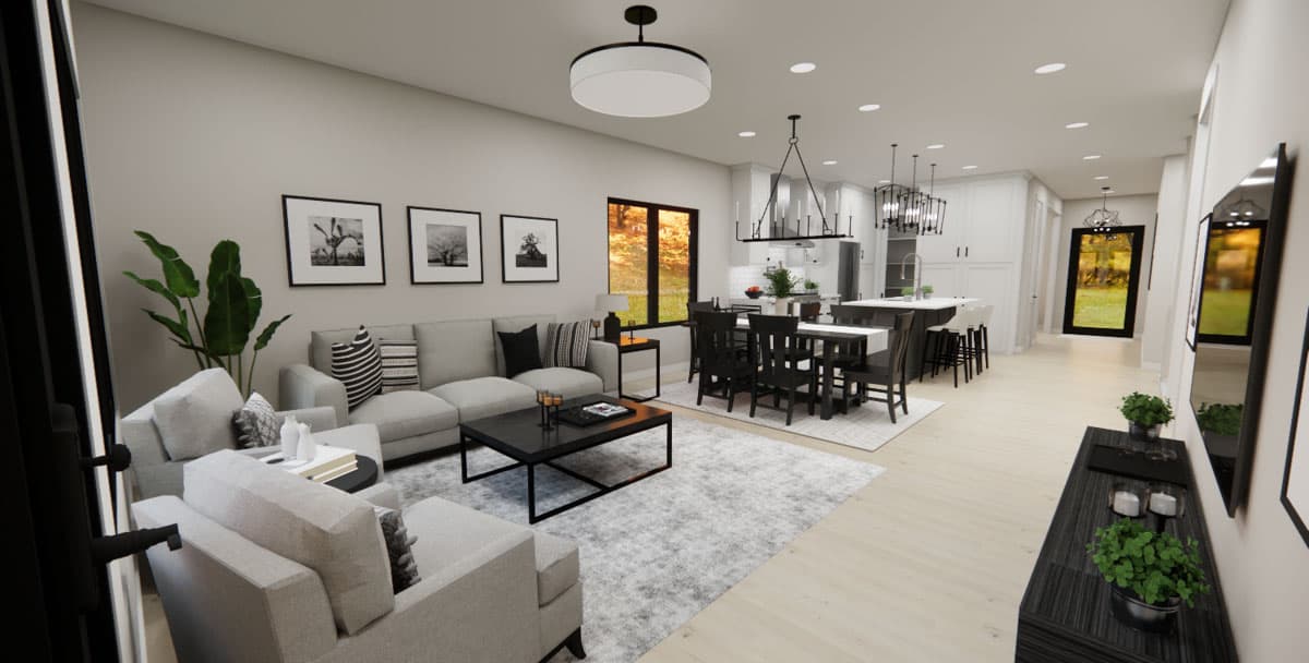 Plan 14856RK: 3-Bed Contemporary House Plan with 2-Car Attached Garage - 2164 Sq Ft - Image #15 - Contemporary, Modern