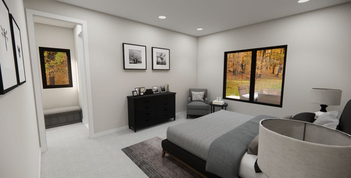 Plan 14856RK: 3-Bed Contemporary House Plan with 2-Car Attached Garage - 2164 Sq Ft - Image #18 - Contemporary, Modern