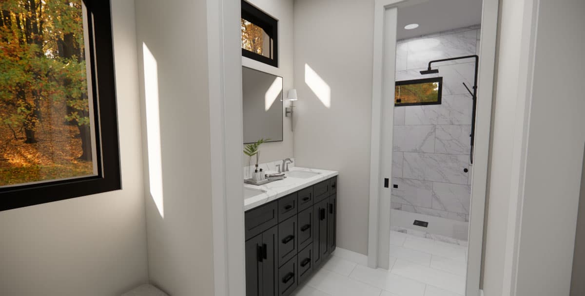 Plan 14856RK: 3-Bed Contemporary House Plan with 2-Car Attached Garage - 2164 Sq Ft - Image #22 - Contemporary, Modern