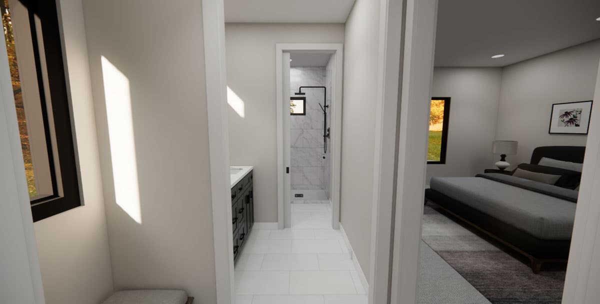 Plan 14856RK: 3-Bed Contemporary House Plan with 2-Car Attached Garage - 2164 Sq Ft - Image #21 - Contemporary, Modern