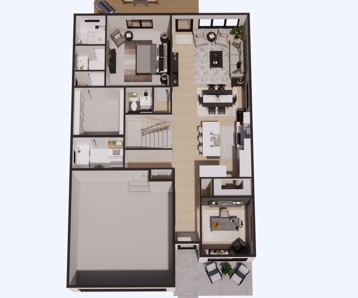 Plan 14856RK: 3-Bed Contemporary House Plan with 2-Car Attached Garage - 2164 Sq Ft - Image #39 - Contemporary, Modern