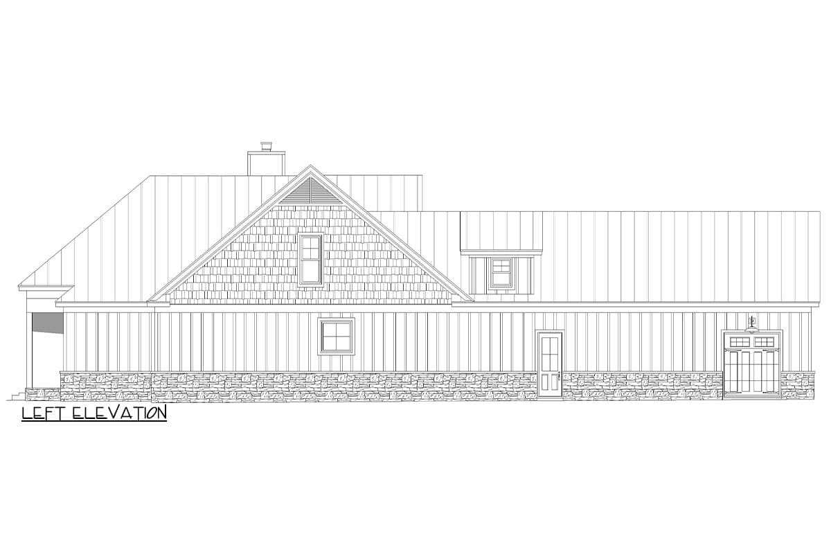 Plan 680445VR: 3-Bed Lake House Plan with Outdoor Kitchen and Screened Porch - 2440 Sq Ft - Image #10 - Coastal, Craftsman, Ranch, Traditional