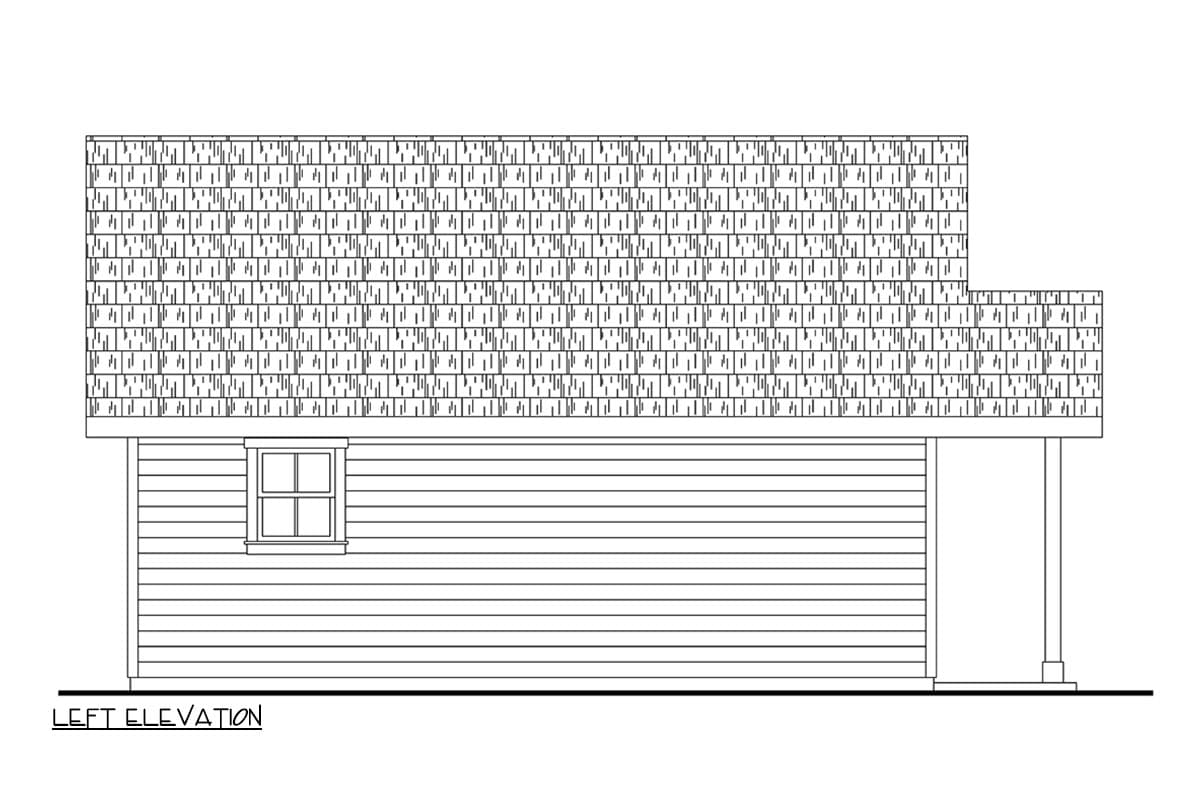Plan 72441DA: Vaulted ADU Studio House Plan with Loft - 619 Sq Ft - Image #8 - Cottage, Country, Craftsman