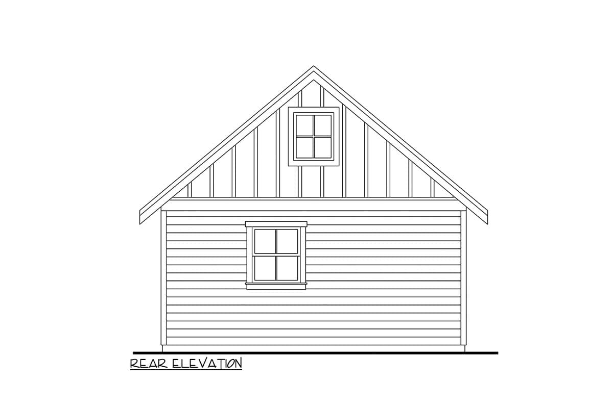 Plan 72441DA: Vaulted ADU Studio House Plan with Loft - 619 Sq Ft - Image #9 - Cottage, Country, Craftsman