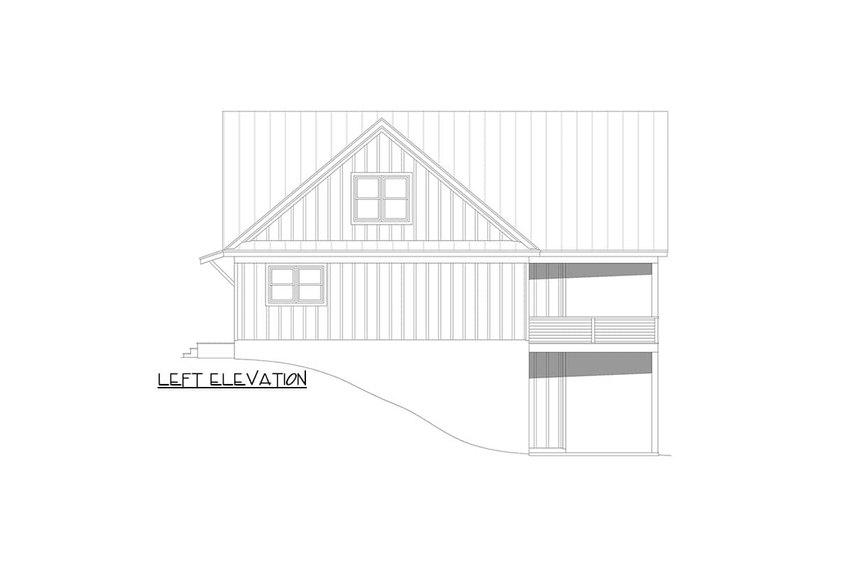 Plan 680448VR: 3-Bed Lake House Plan with Vaulted Two-Story Great Room - 2068 Sq Ft - Image #7 - Coastal, Mountain