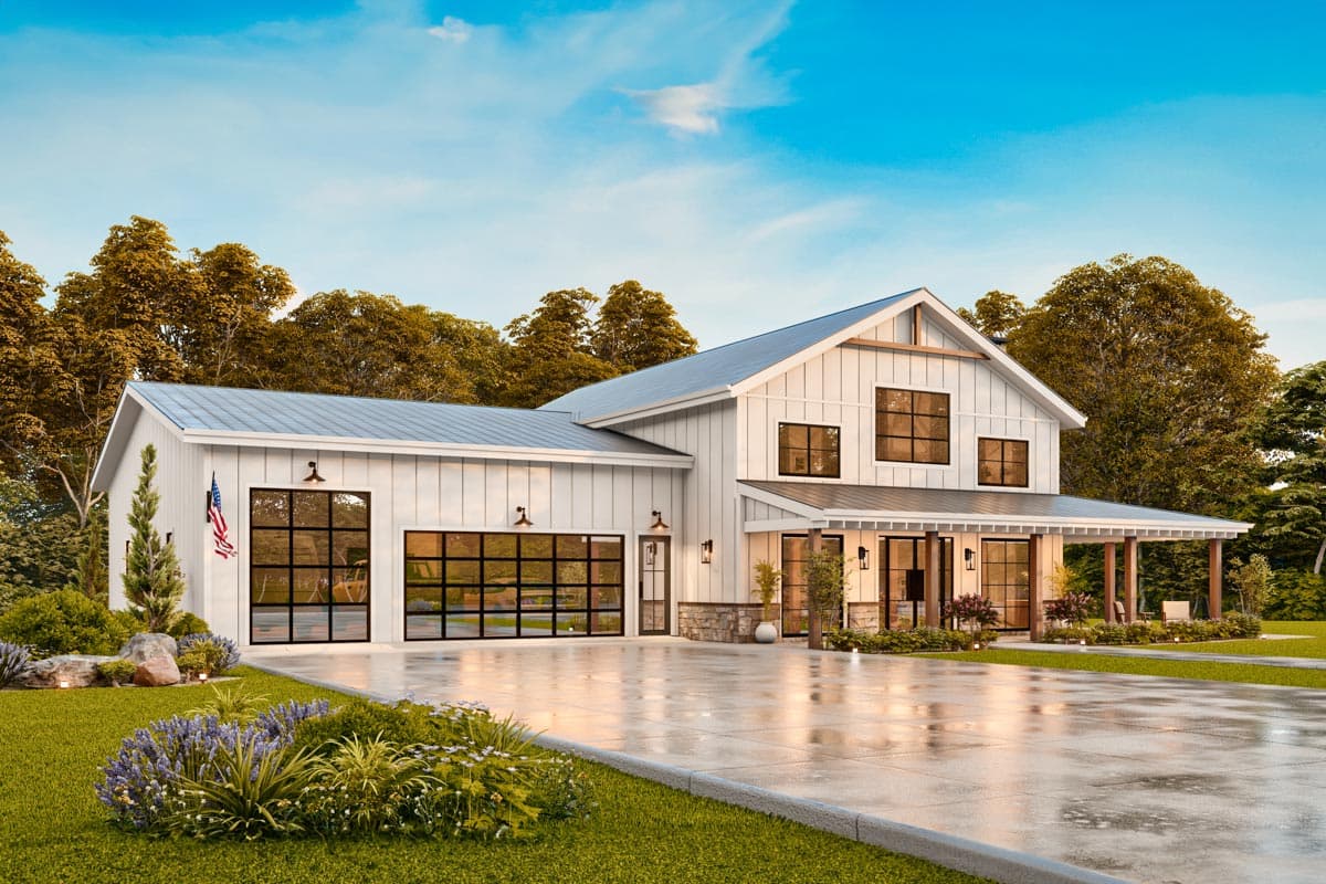 Plan 25835GE: 3-Bed Modern Farmhouse Barndominium Plan with Loft and Optional Bonus Rooms - 2577 Sq Ft - Image #24 - Barndominium, Country, Farmhouse, Modern Farmhouse, New American