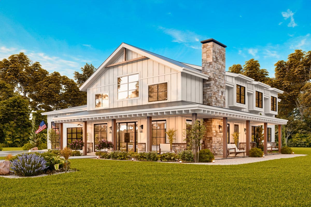 Plan 25835GE: 3-Bed Modern Farmhouse Barndominium Plan with Loft and Optional Bonus Rooms - 2577 Sq Ft - Image #27 - Barndominium, Country, Farmhouse, Modern Farmhouse, New American