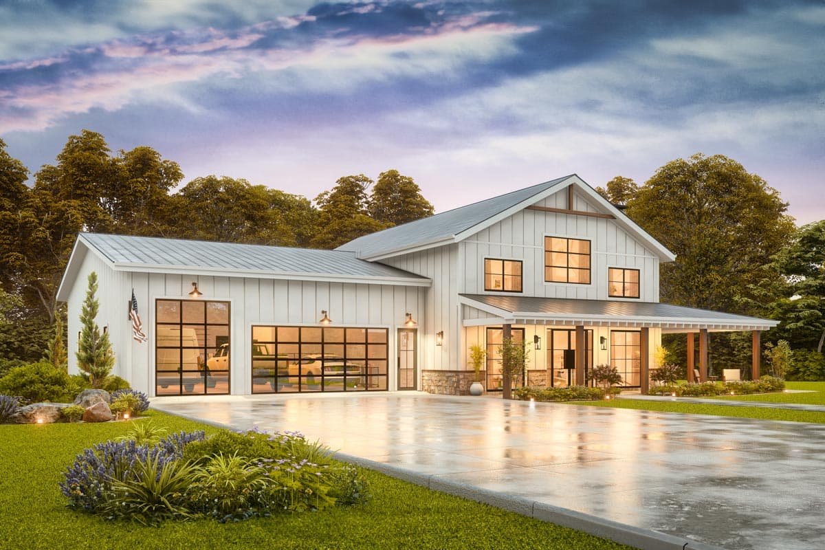 Plan 25835GE: 3-Bed Modern Farmhouse Barndominium Plan with Loft and Optional Bonus Rooms - 2577 Sq Ft - Image #28 - Barndominium, Country, Farmhouse, Modern Farmhouse, New American