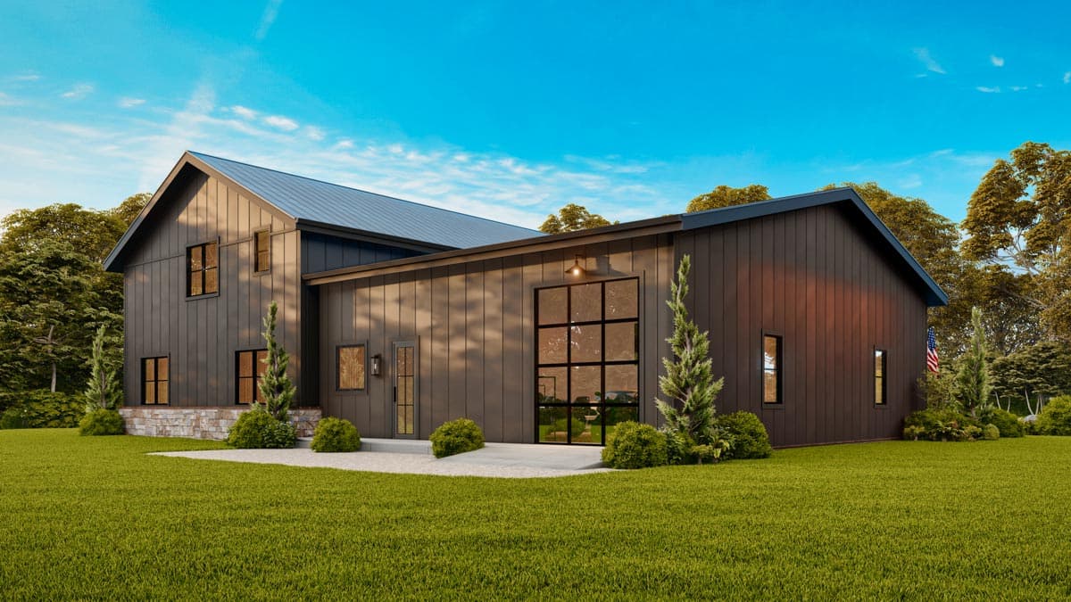 Plan 25835GE: 3-Bed Modern Farmhouse Barndominium Plan with Loft and Optional Bonus Rooms - 2577 Sq Ft - Image #9 - Barndominium, Country, Farmhouse, Modern Farmhouse, New American