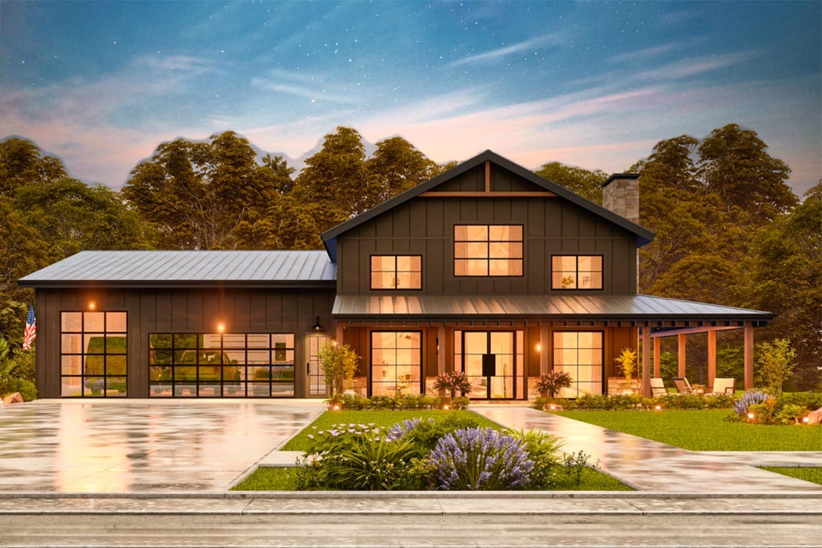 Plan 25835GE: 3-Bed Modern Farmhouse Barndominium Plan with Loft and Optional Bonus Rooms - 2577 Sq Ft - Image #10 - Barndominium, Country, Farmhouse, Modern Farmhouse, New American