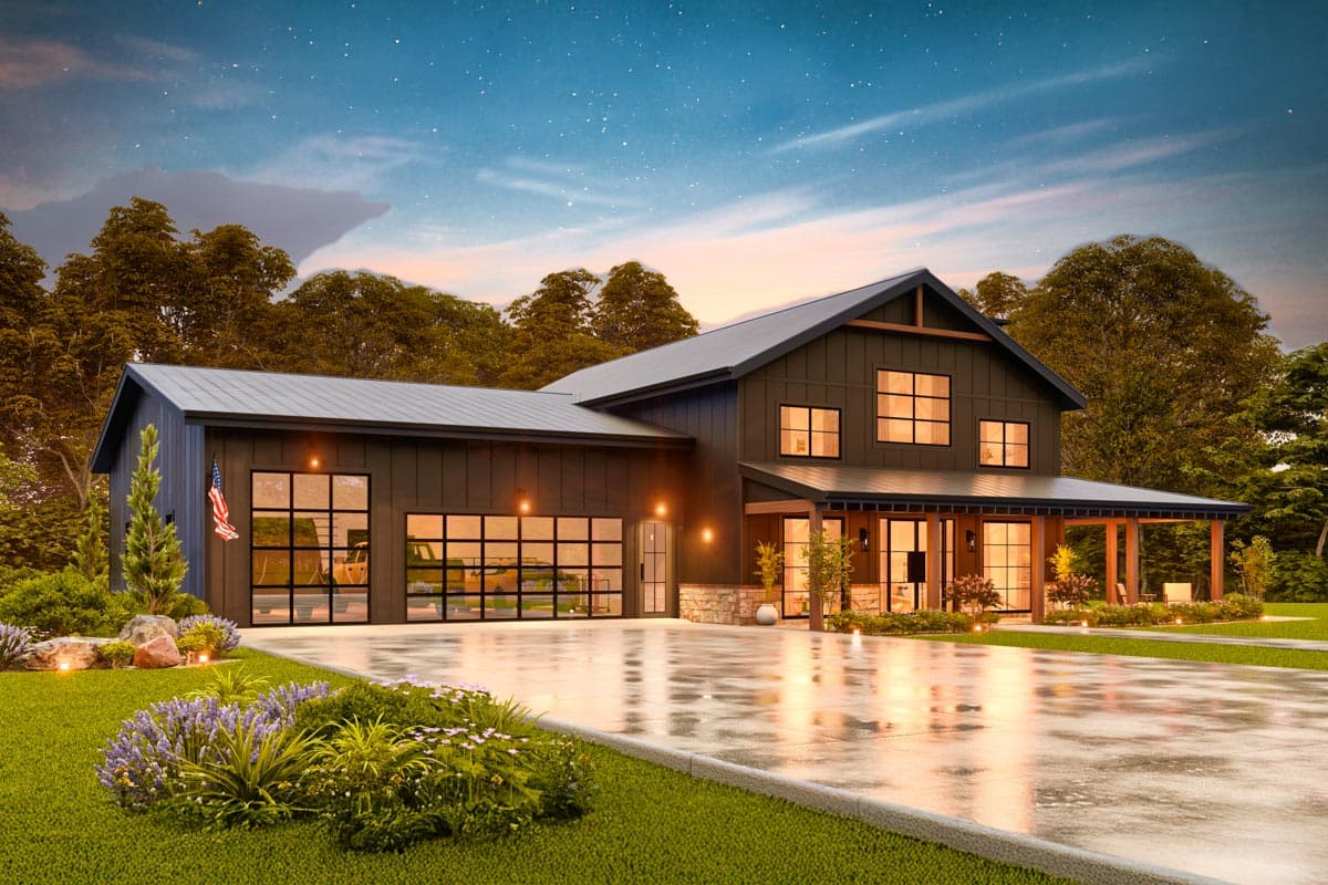 Plan 25835GE: 3-Bed Modern Farmhouse Barndominium Plan with Loft and Optional Bonus Rooms - 2577 Sq Ft - Image #11 - Barndominium, Country, Farmhouse, Modern Farmhouse, New American