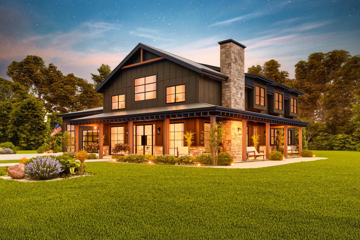 Plan 25835GE: 3-Bed Modern Farmhouse Barndominium Plan with Loft and Optional Bonus Rooms - 2577 Sq Ft - Image #12 - Barndominium, Country, Farmhouse, Modern Farmhouse, New American