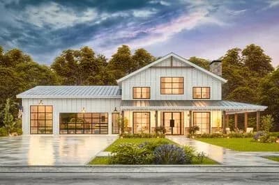 3-Bed Modern Farmhouse Barndominium Plan with Loft and Optional Bonus Rooms - 2577 Sq Ft