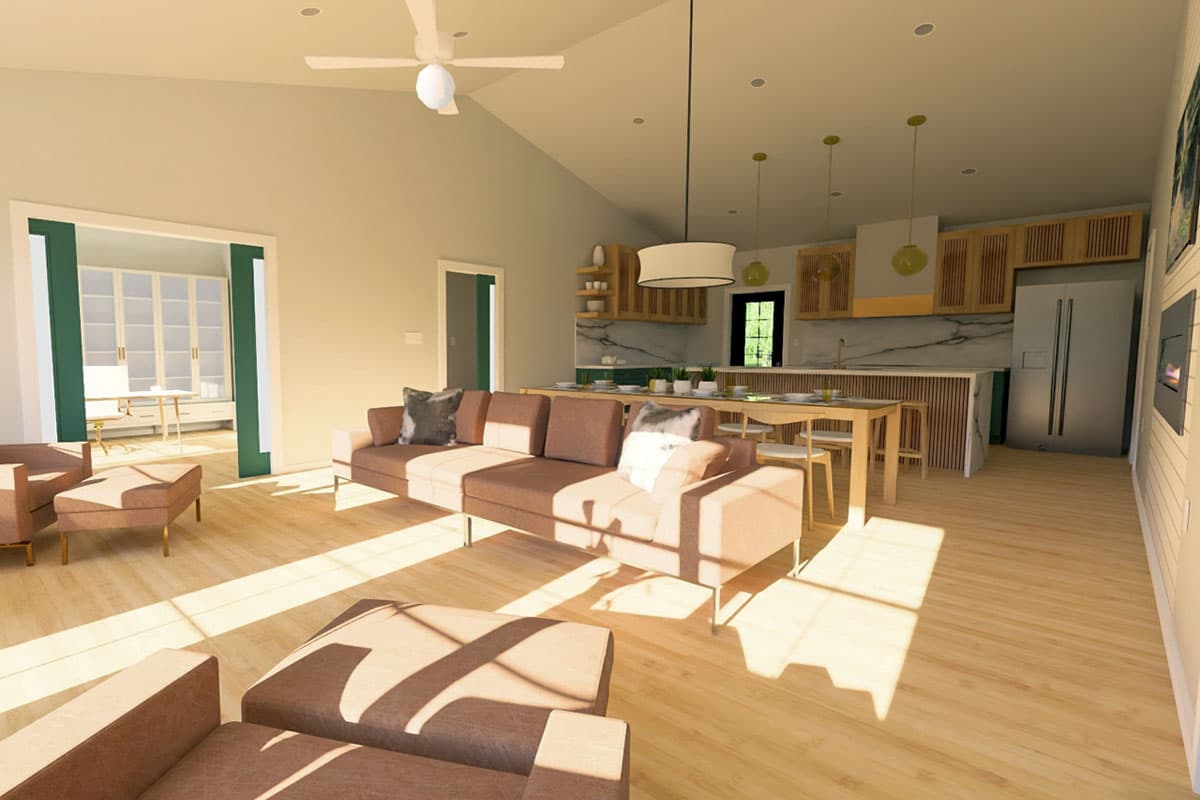 Plan 67833MG: Single-Story Craftsman House Plan with Home Office - 1496 Sq Ft - Image #5 - Country, Craftsman, New American, Ranch