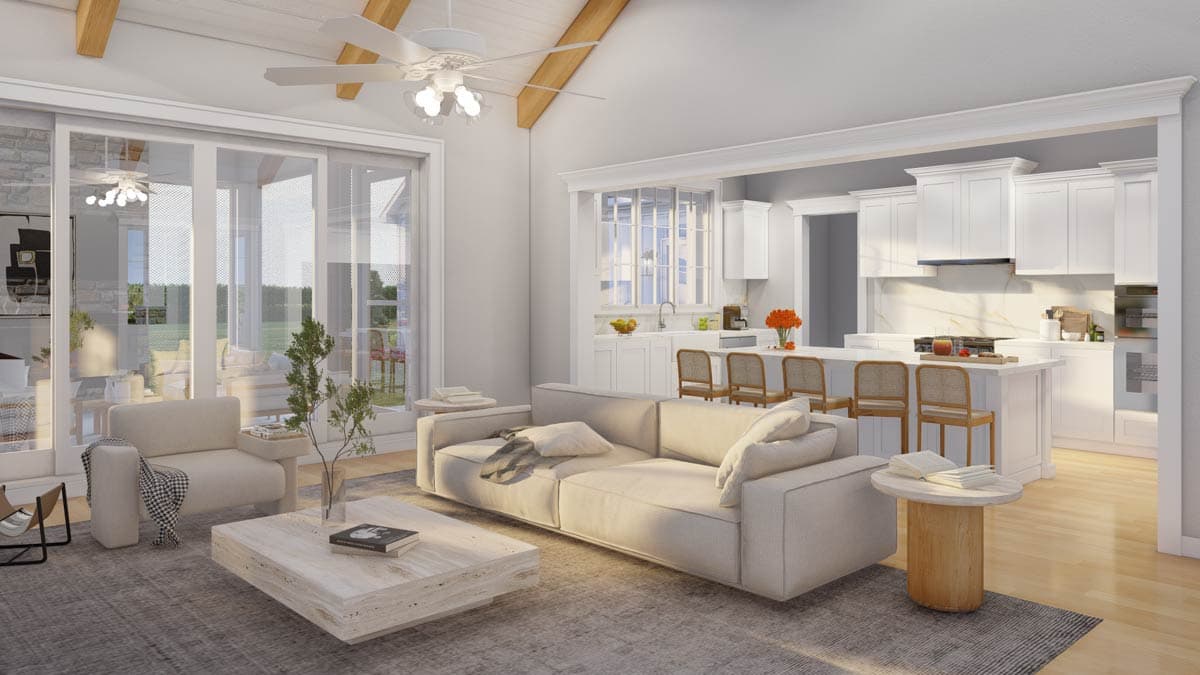 Plan 70898MK: 3-Bedroom Farmhouse Plan with Two-Story Great Room - 2481 Sq Ft - Image #9 - Country, Farmhouse, Modern Farmhouse, New American