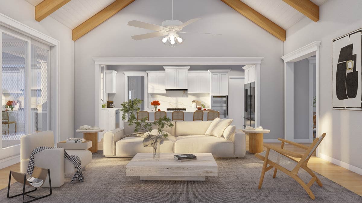 Plan 70898MK: 3-Bedroom Farmhouse Plan with Two-Story Great Room - 2481 Sq Ft - Image #10 - Country, Farmhouse, Modern Farmhouse, New American