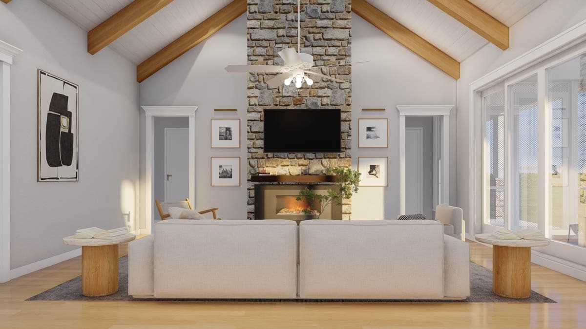 Plan 70898MK: 3-Bedroom Farmhouse Plan with Two-Story Great Room - 2481 Sq Ft - Image #12 - Country, Farmhouse, Modern Farmhouse, New American