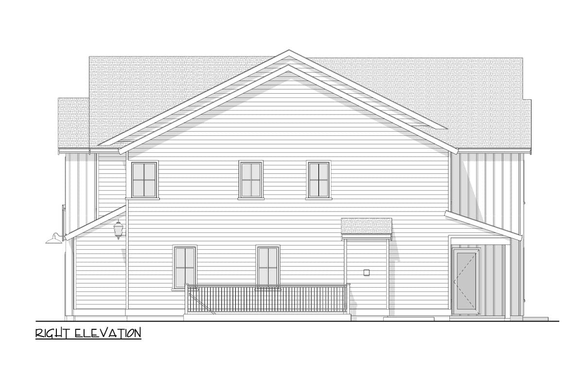 Plan 270110AF: Two-Story New American Duplex House Plan with Second Floor Master - 3869 Sq Ft - Image #13 - Contemporary, New American