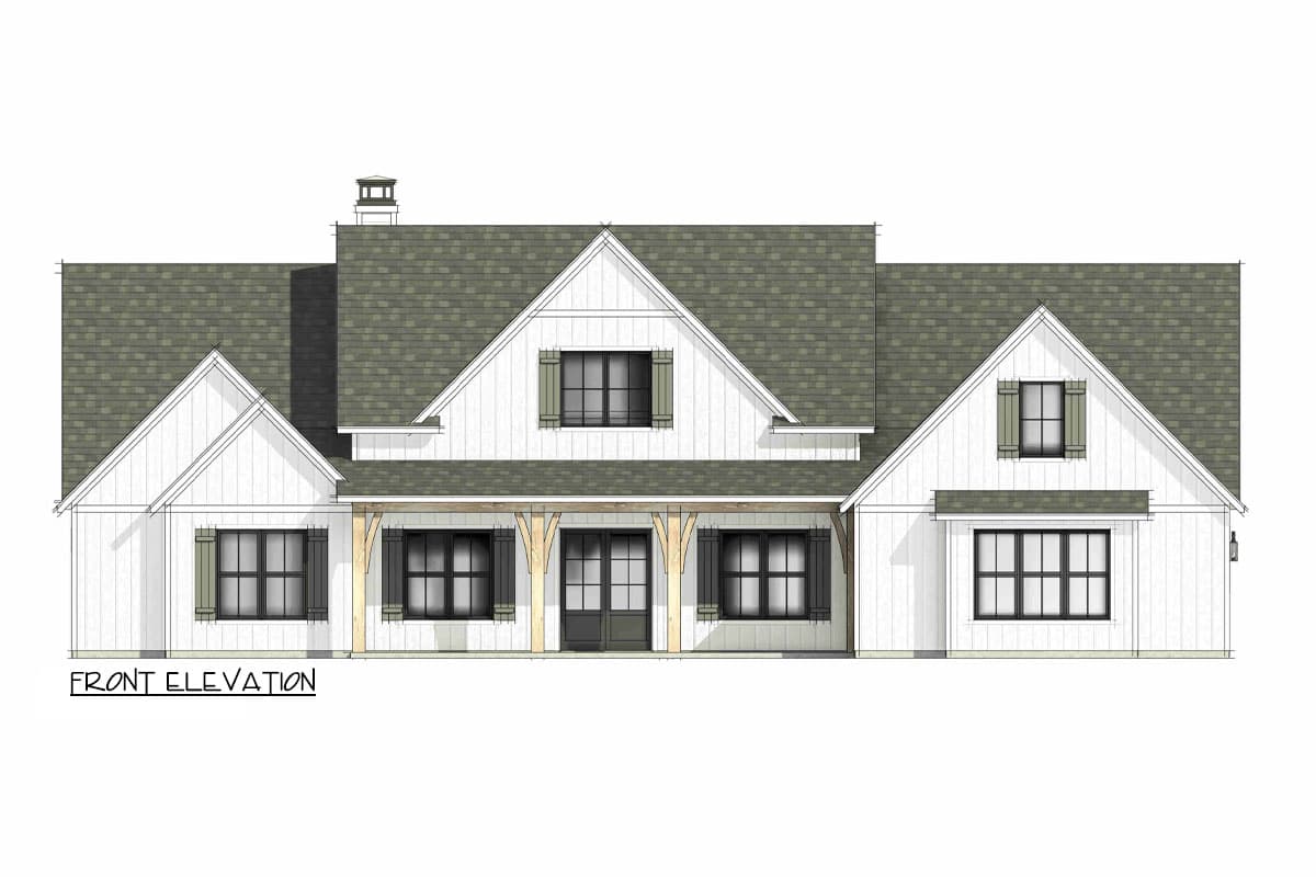 Plan 818139JSS: 4-Bed Modern Farmhouse with Bonus Room - 3116 Sq Ft - Image #5 - Country, Farmhouse, Modern Farmhouse