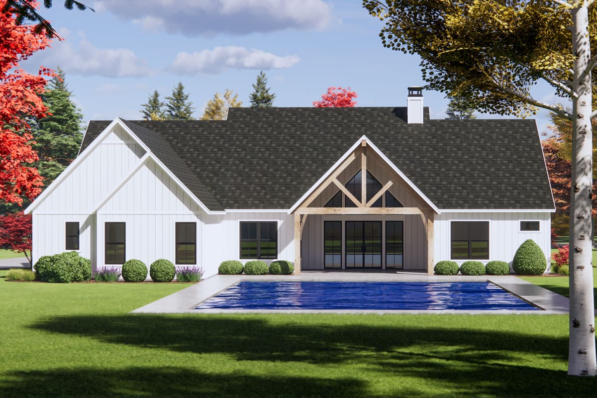 Plan 818139JSS: 4-Bed Modern Farmhouse with Bonus Room - 3116 Sq Ft - Image #4 - Country, Farmhouse, Modern Farmhouse
