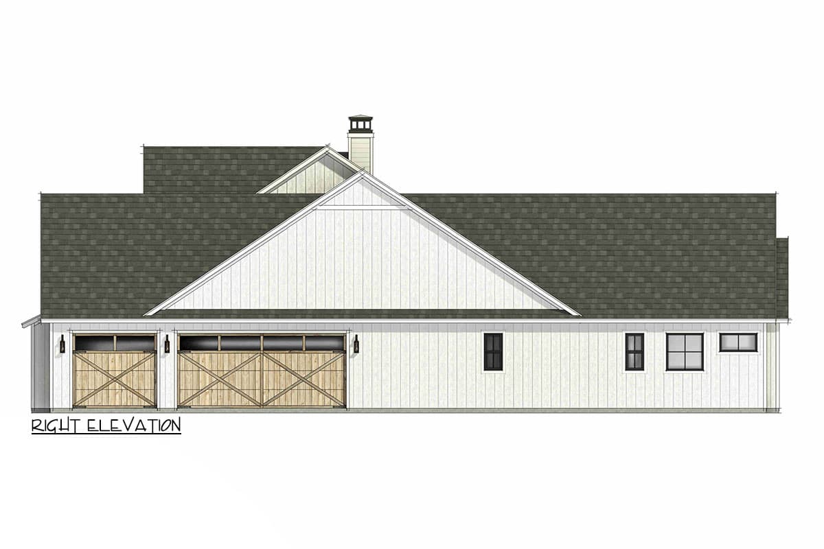 Plan 818139JSS: 4-Bed Modern Farmhouse with Bonus Room - 3116 Sq Ft - Image #8 - Country, Farmhouse, Modern Farmhouse