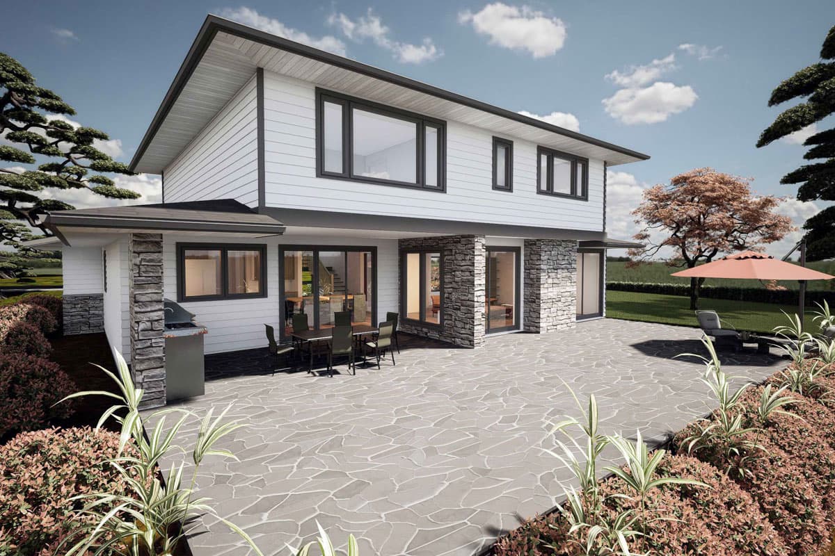 Plan 147020RML: 3-Bed Contemporary Northwest House Plan with Outdoor Kitchen - 2785 Sq Ft - Image #7 - Contemporary, Northwest