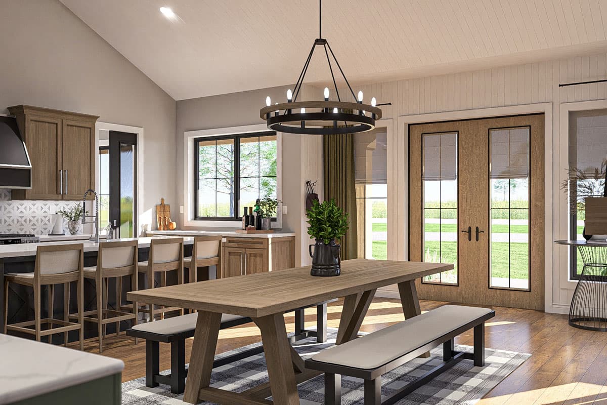 Plan 623441DJ: 3-Bed Single-Story Barndominium House Plan with Wrap-Around Porch - 2436 Sq Ft - Image #8 - Barndominium, Country, Mountain