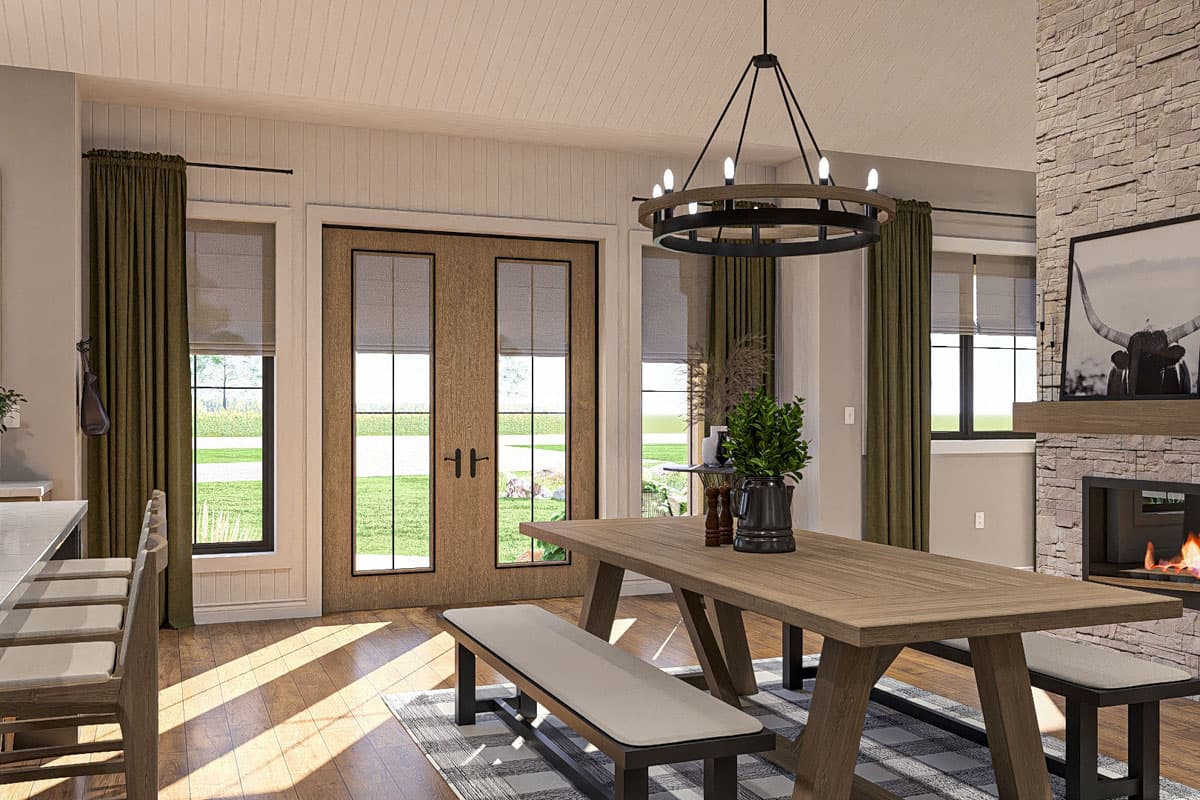 Plan 623441DJ: 3-Bed Single-Story Barndominium House Plan with Wrap-Around Porch - 2436 Sq Ft - Image #10 - Barndominium, Country, Mountain