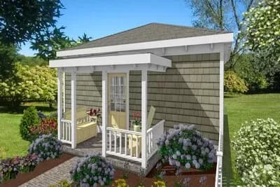 1-Bed ADU Cottage with Front Porch - 400 Sq Ft