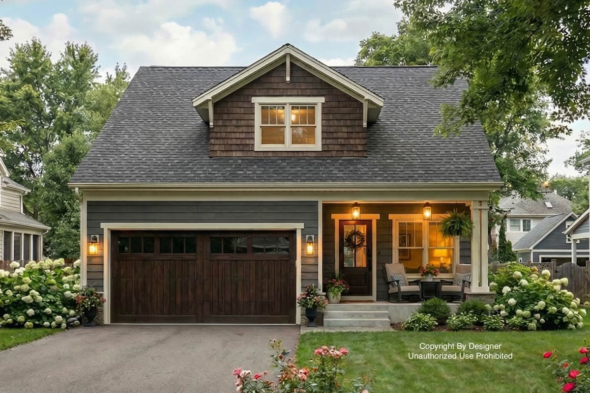 Plan 14873RK: 4-Bed Traditional Craftsman House Plan with Front and Rear Porch - 2291 Sq Ft - Image #1 - Country, Traditional