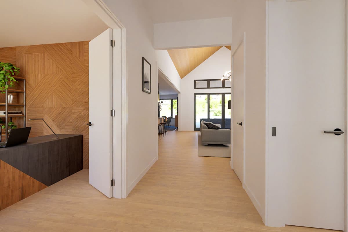 Plan 69882AM: Single-Story Contemporary House Plan with Courtyard - 2389 Sq Ft - Image #5 - Contemporary, Ranch