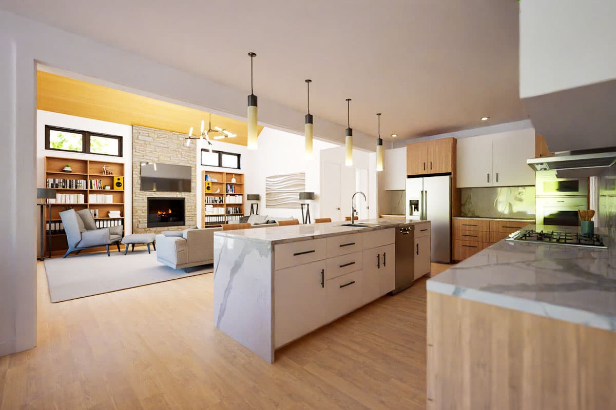 Plan 69882AM: Single-Story Contemporary House Plan with Courtyard - 2389 Sq Ft - Image #14 - Contemporary, Ranch