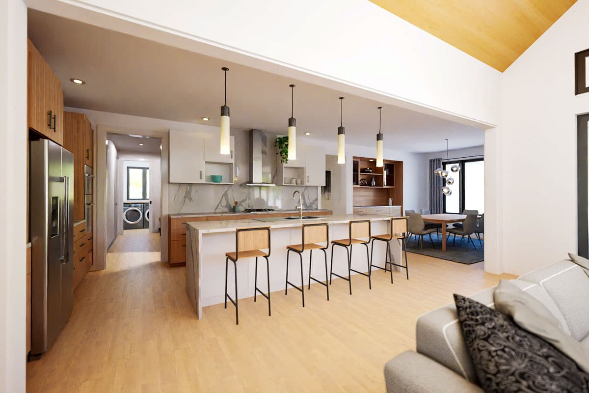 Plan 69882AM: Single-Story Contemporary House Plan with Courtyard - 2389 Sq Ft - Image #13 - Contemporary, Ranch