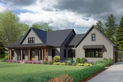 3-Bed Modern Farmhouse with Outdoor Living Space - 2232 Sq Ft
