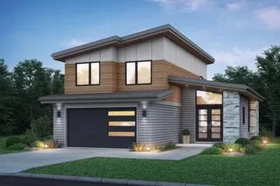 3-Bed Contemporary House Plan with Vaulted Great Room - 1677 Sq Ft