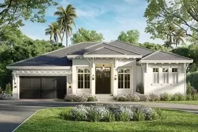 4-Bed Coastal Contemporary House Plan with Study Room - 2847 Sq Ft